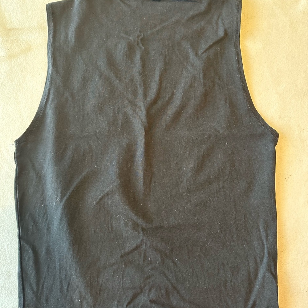Zara Black Ribbed Sleeveless Top
